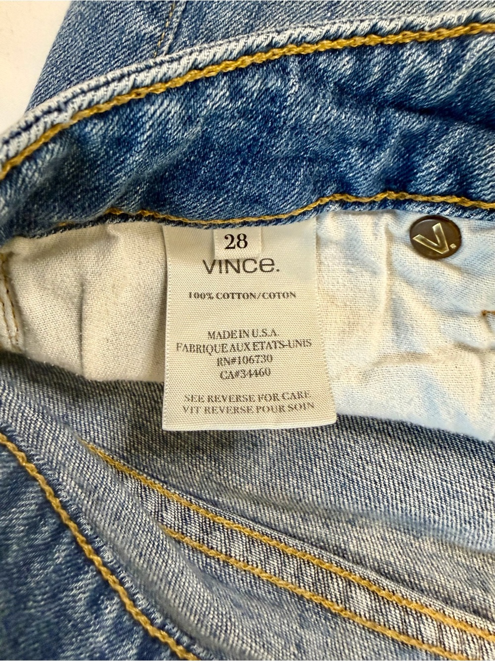 Vince Women's Medium Blue Skinny Jeans size 28 - Picture 3 of 8
